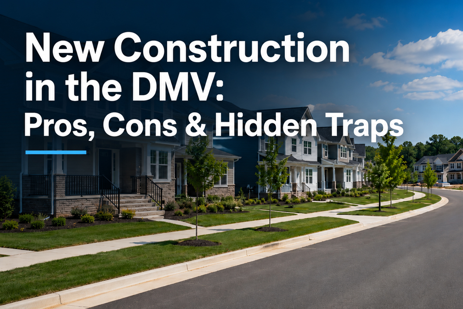 Newly constructed homes in a developing DMV-area residential community.